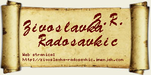Živoslavka Radosavkić vizit kartica